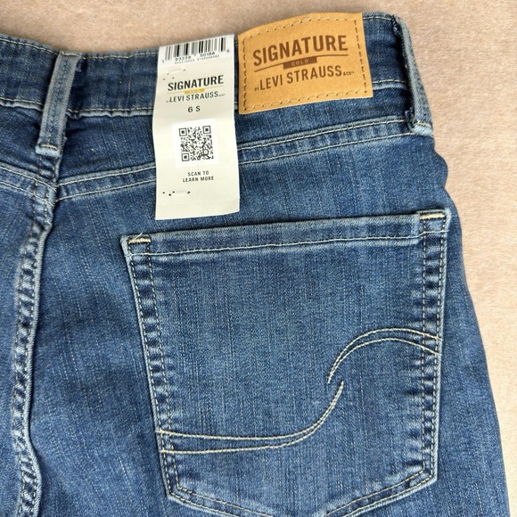 Signature Levi Strauss Totally Shaping Skinny Jeans 6S W28 L28 Blue Stretch - Picture 5 of 13